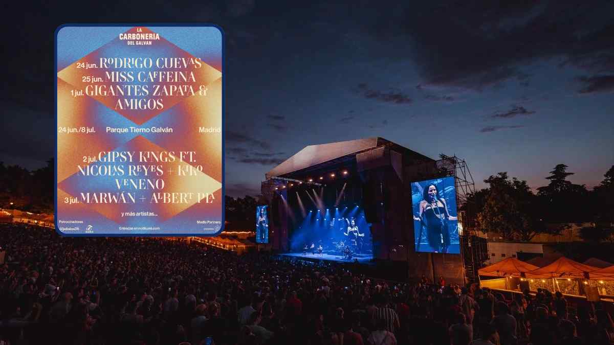 Festival La Carbonería del Galván en el Parque Tierno Galván de Madrid con concierto al aire libre y público
