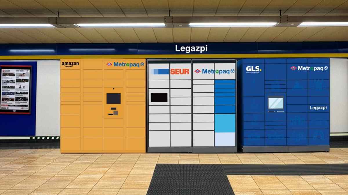 Taquillas inteligentes de paquetería en el Metro de Madrid para recoger pedidos en estaciones de la Línea 3