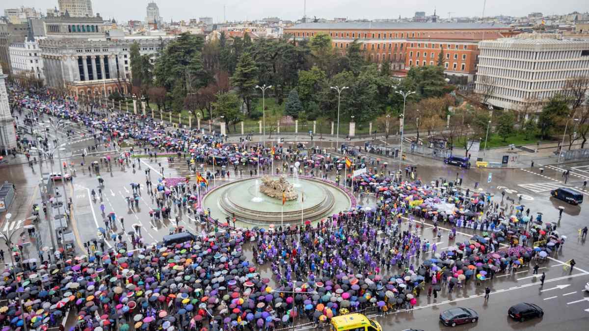 Manifestación por el Día Internacional de la Mujer en Madrid