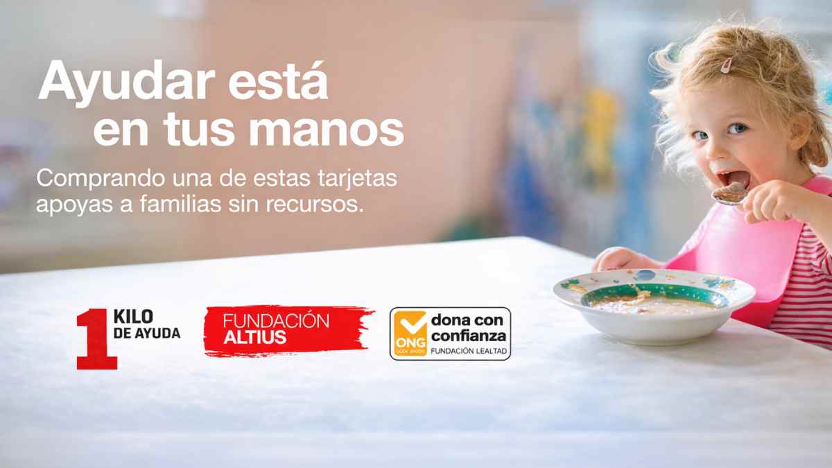 Campaña solidaria 1 Kilo de Ayuda de El Corte Inglés y Fundación Altius para apoyar a familias vulnerables