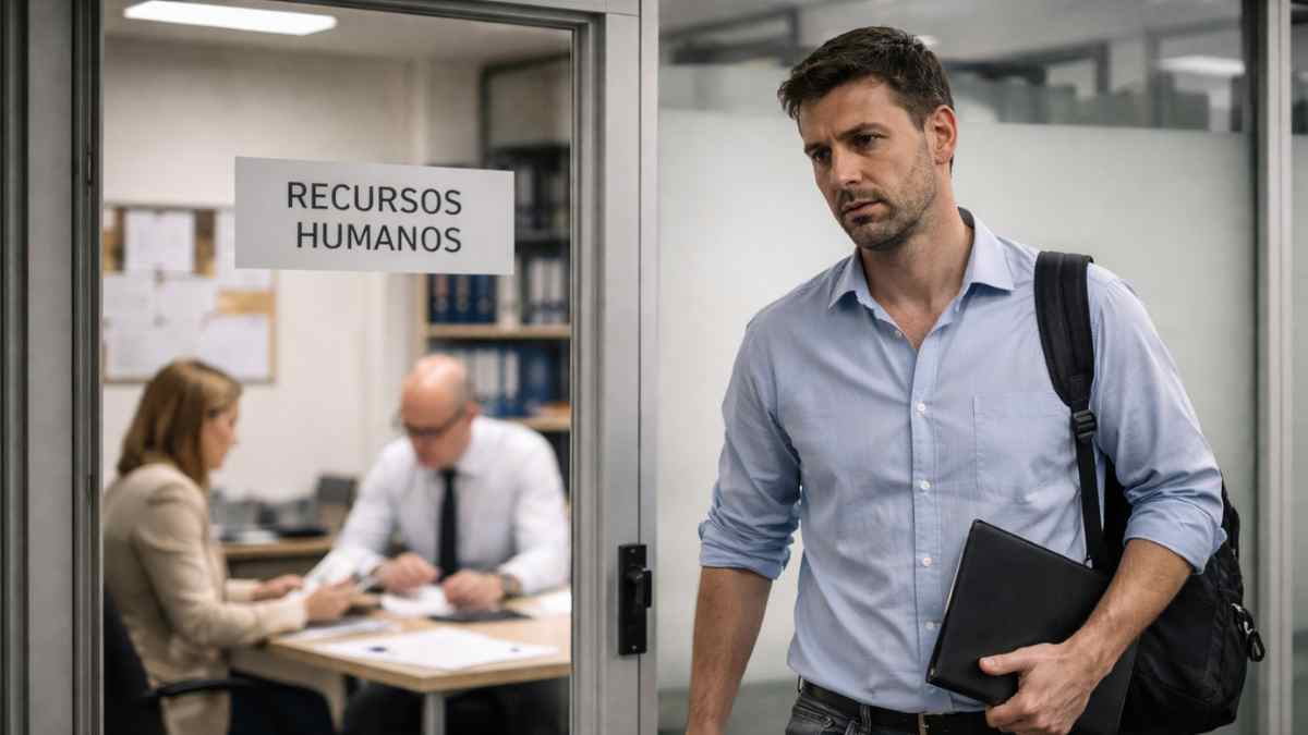 Trabajador sale de recursos humanos tras reunión por impago de salario en su empresa