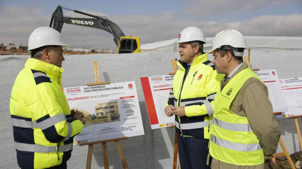 Visita institucional a la construcción de 279 viviendas sociales en Valdemoro por la Comunidad de Madrid