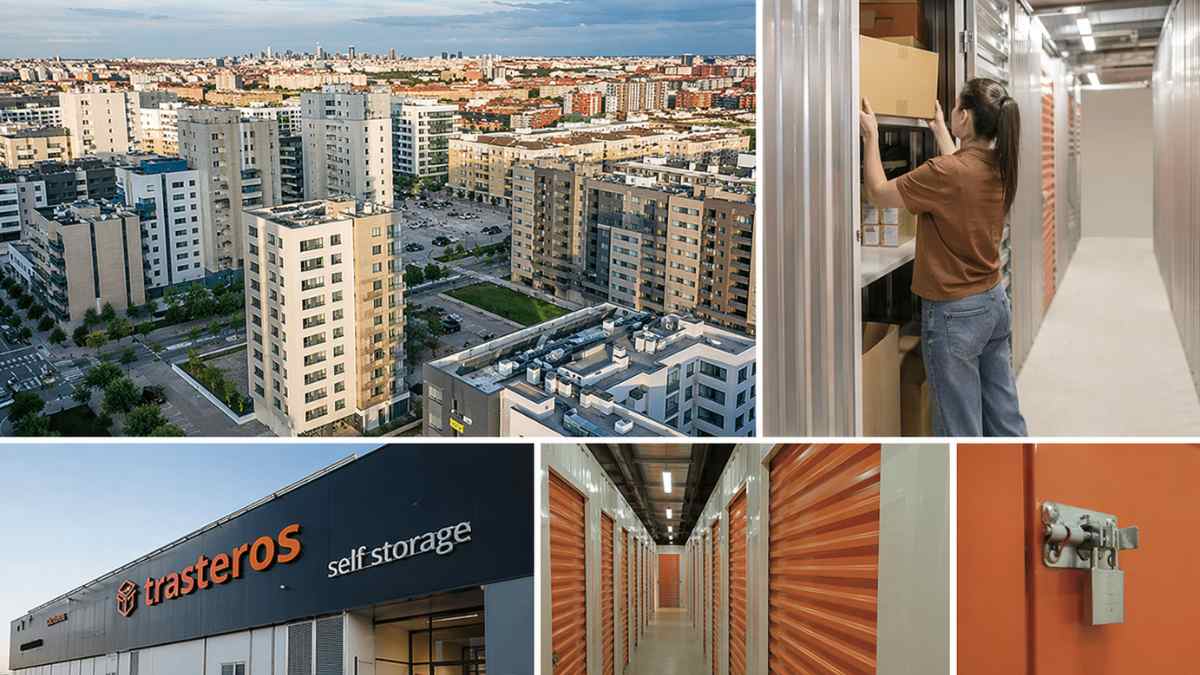Trasteros y self storage en nuevos barrios de Madrid con viviendas modernas y espacios de almacenamiento