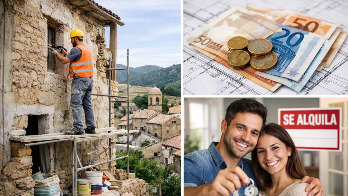 Rehabilitación de casa en pueblo con ayudas del Gobierno para alquiler asequible