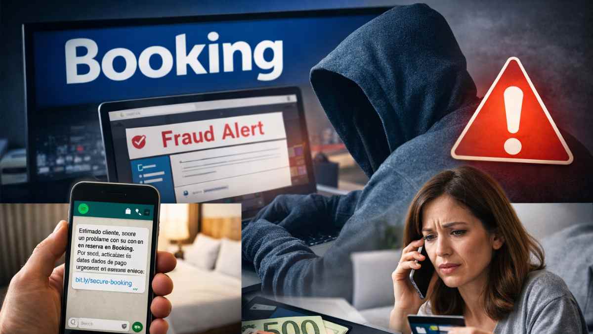 Alerta de Booking por robo de datos de reservas y estafas online con mensajes fraudulentos a clientes