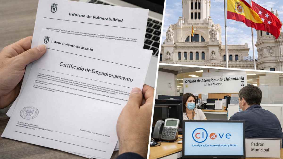 Certificado de empadronamiento y vulnerabilidad en Madrid con oficina de atención ciudadana y sede del Ayuntamiento
