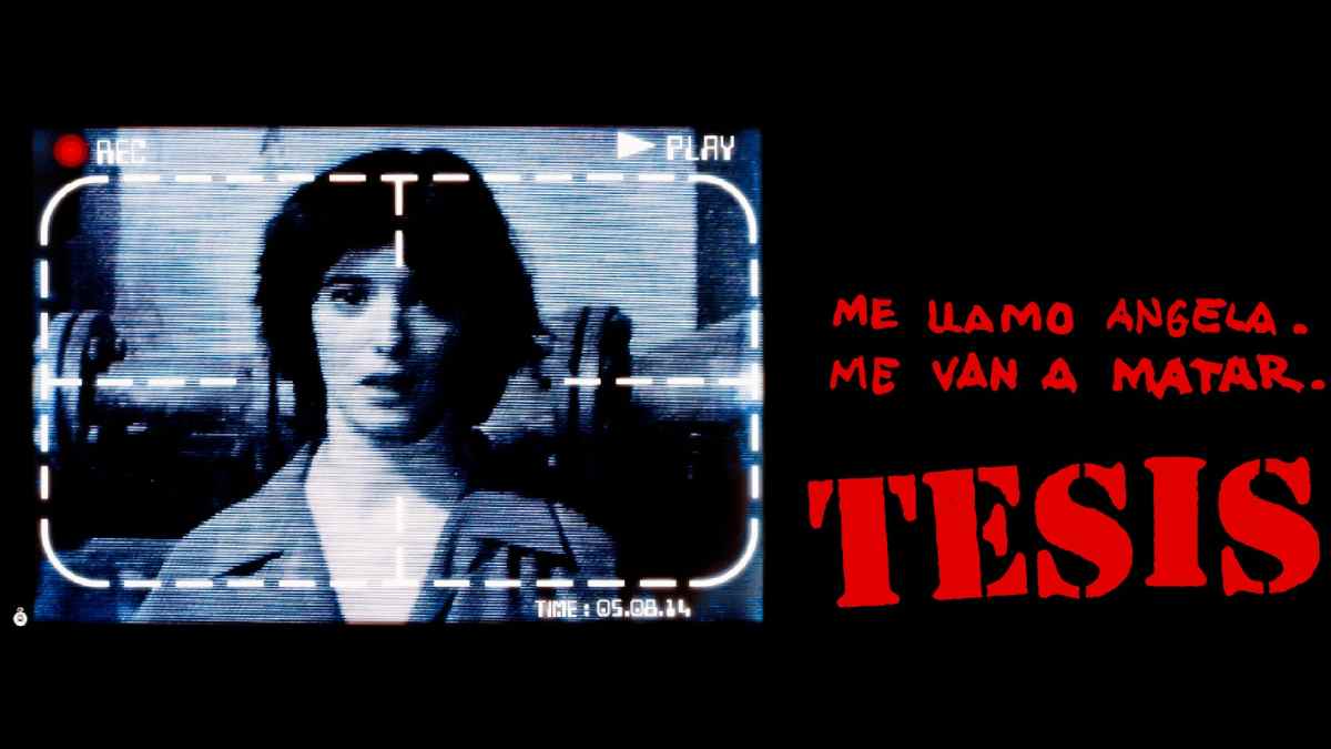 Imagen de Ana Torrent en la película Tesis de Alejandro Amenábar rodada en la Universidad Complutense