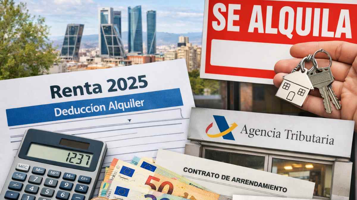 Deducción alquiler Madrid renta 2025 Agencia Tributaria contrato alquiler y ahorro fiscal