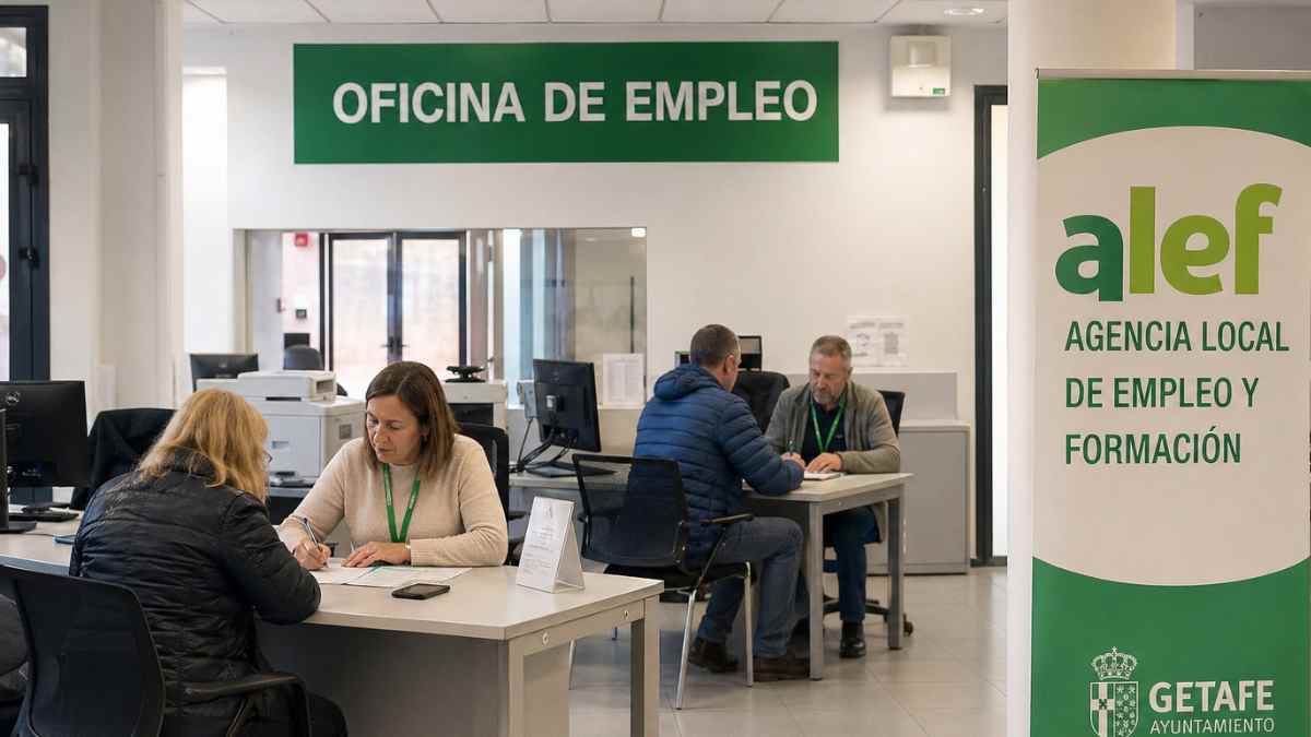 oficina de empleo en Getafe con atención a desempleados mayores de 45 años en programa ALEF