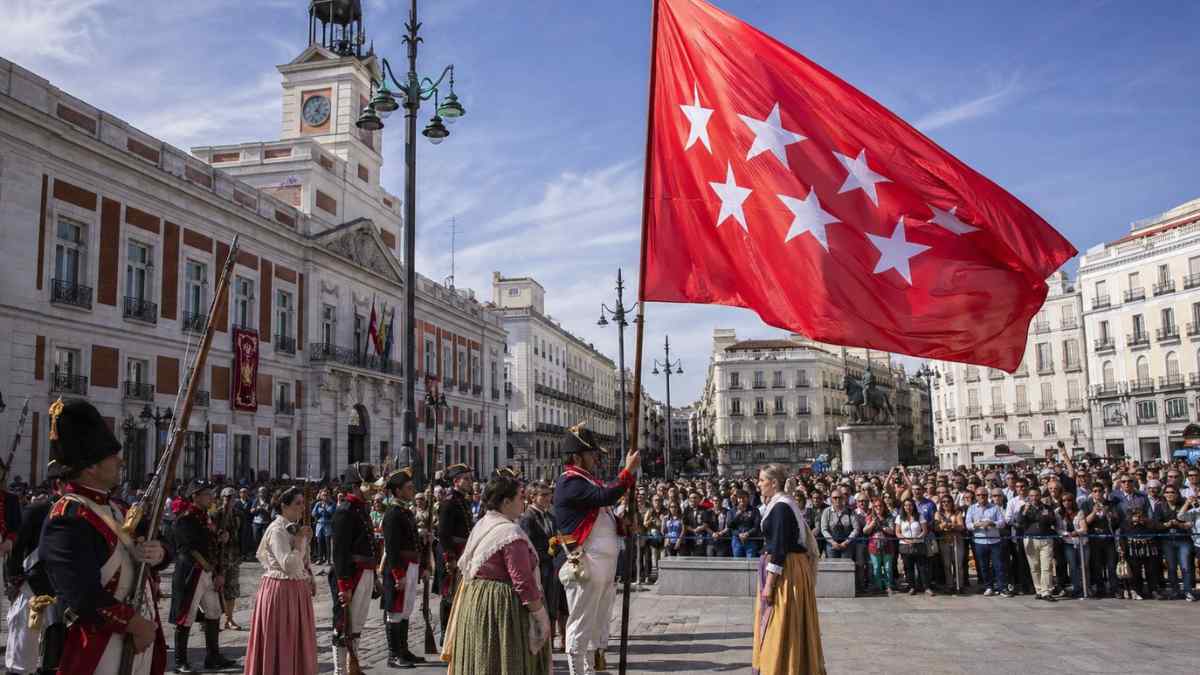Recreación histórica del 2 de mayo en la Puerta del Sol durante las fiestas de la Comunidad de Madrid 2026