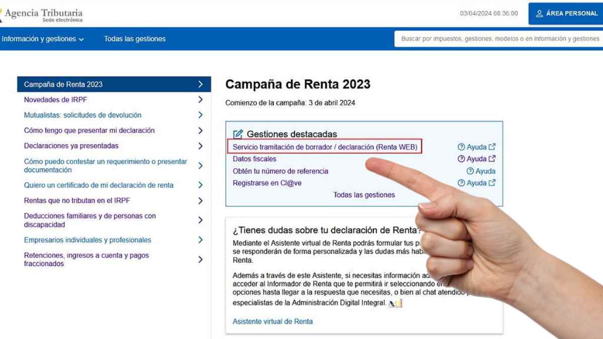 Acceso al borrador de la Renta 2025-2026 en la web de la Agencia Tributaria paso a paso