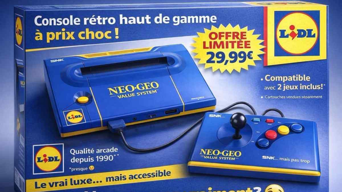 anuncio falso lidl consola neo geo 29,99 euros oferta retro que parece real