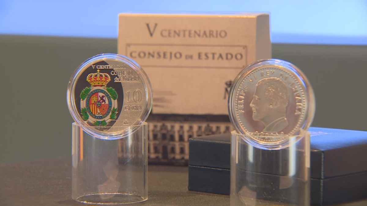 Moneda de 10 euros de España del Consejo de Estado con estuche oficial y edición limitada de 4000 unidades