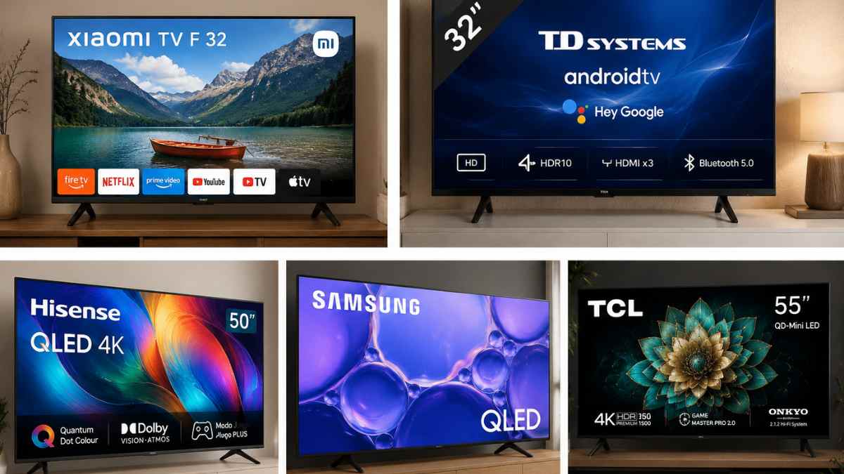 Televisores más vendidos de Amazon en 2026 de marcas Xiaomi, Samsung, TCL, Hisense y TD Systems