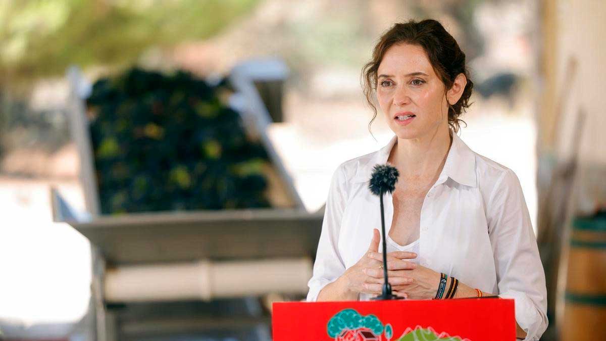 Isabel Díaz Ayuso visita una zona dañada por los incendios de la Sierra Oeste.