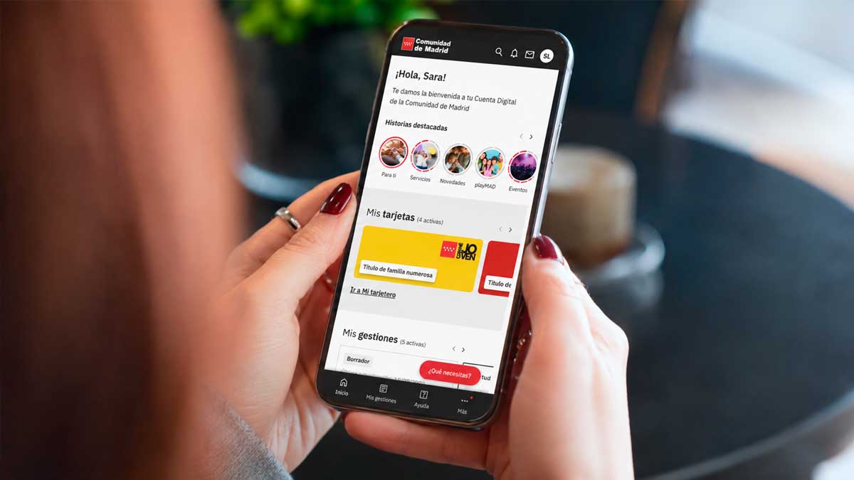 Uso de notificaciones digitales del bono social térmico en la Comunidad de Madrid desde un móvil