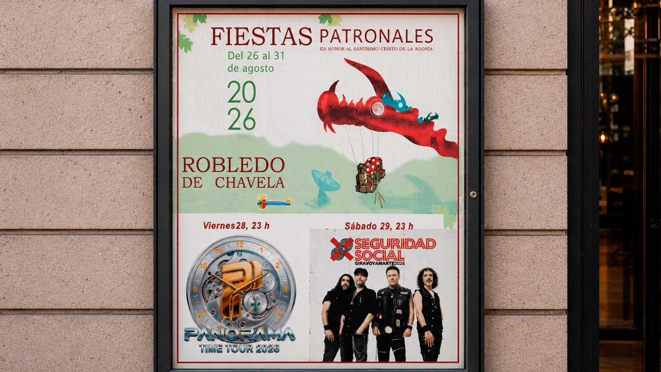 Cartel de las Fiestas Patronales de Robledo de Chavela 2026