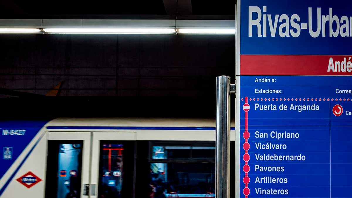 Estación de Metro Rivas-Urbanizaciones en la Línea 9B tras la reapertura entre Arganda y Rivas