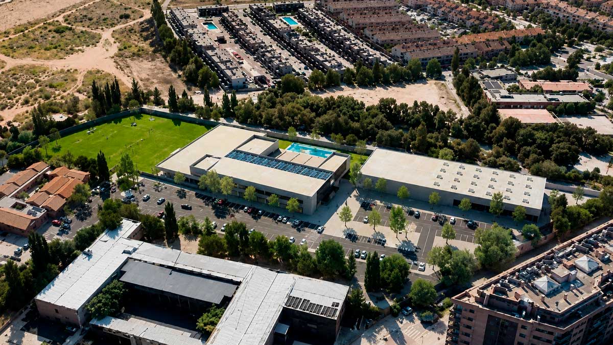 Vista aérea del nuevo centro deportivo de Rivas, inversión de casi 11 millones de euros