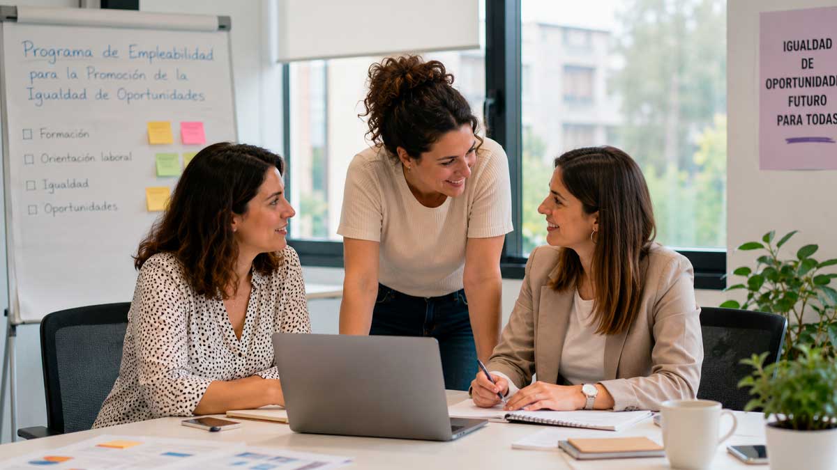 Mujeres participan en programa de empleo en Tres Cantos con alta inserción laboral