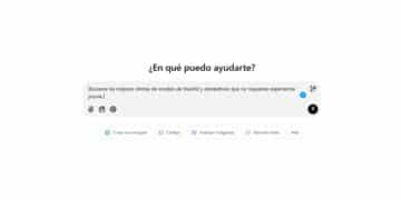 Menú de ChatGPT para encontrar trabajo y empleo.