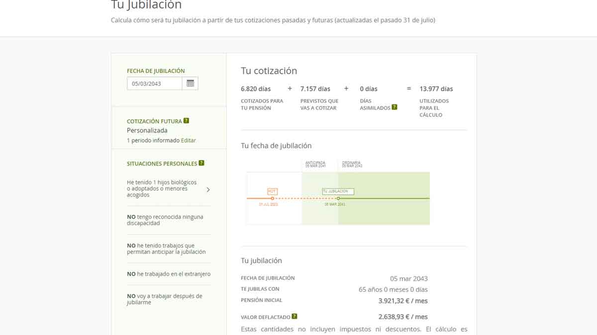 Calcular pensión de jubilación