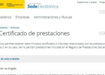 Certificado de prestaciones