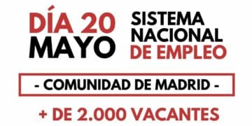 Empleo: 20 de mayo de 2024 en la Comunidad de Madrid