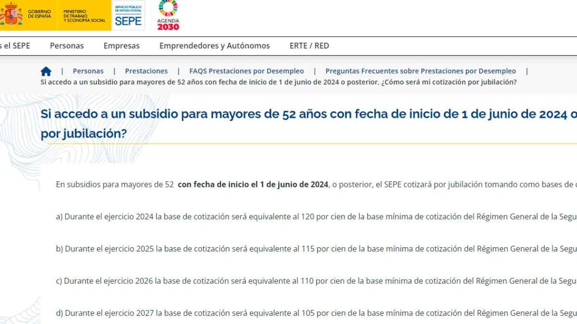 Ayuda para mayores de 52 años a partir de junio