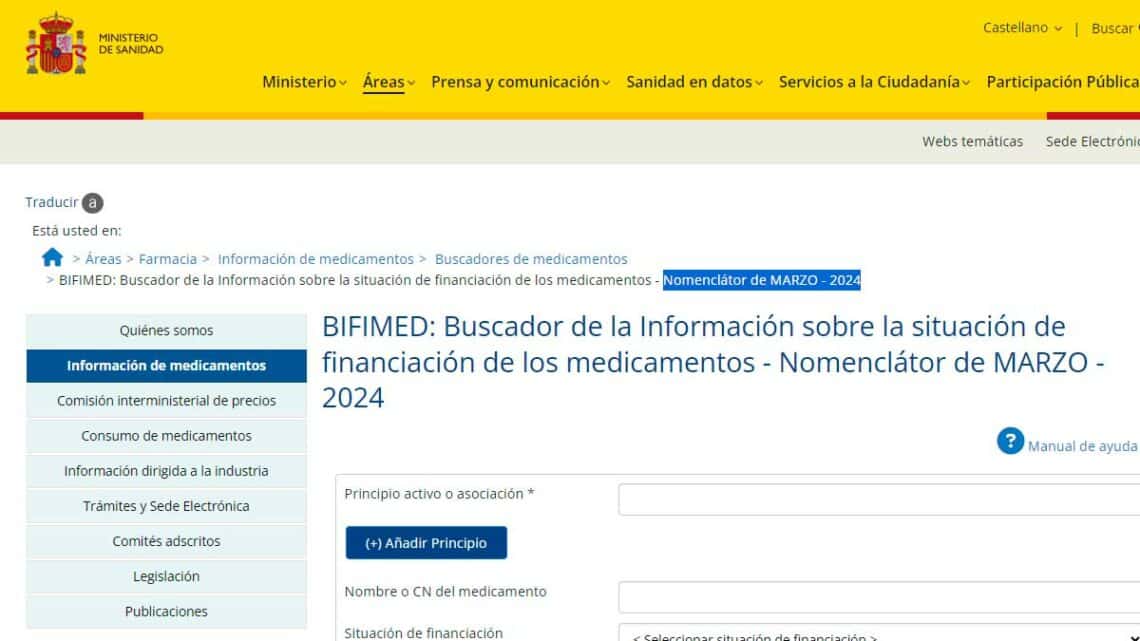 Buscador de medicamentos Bifimed