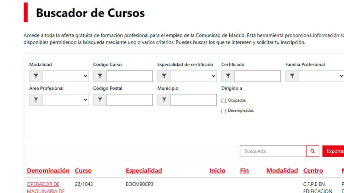 Cursos gratuitos del SEPE para parados