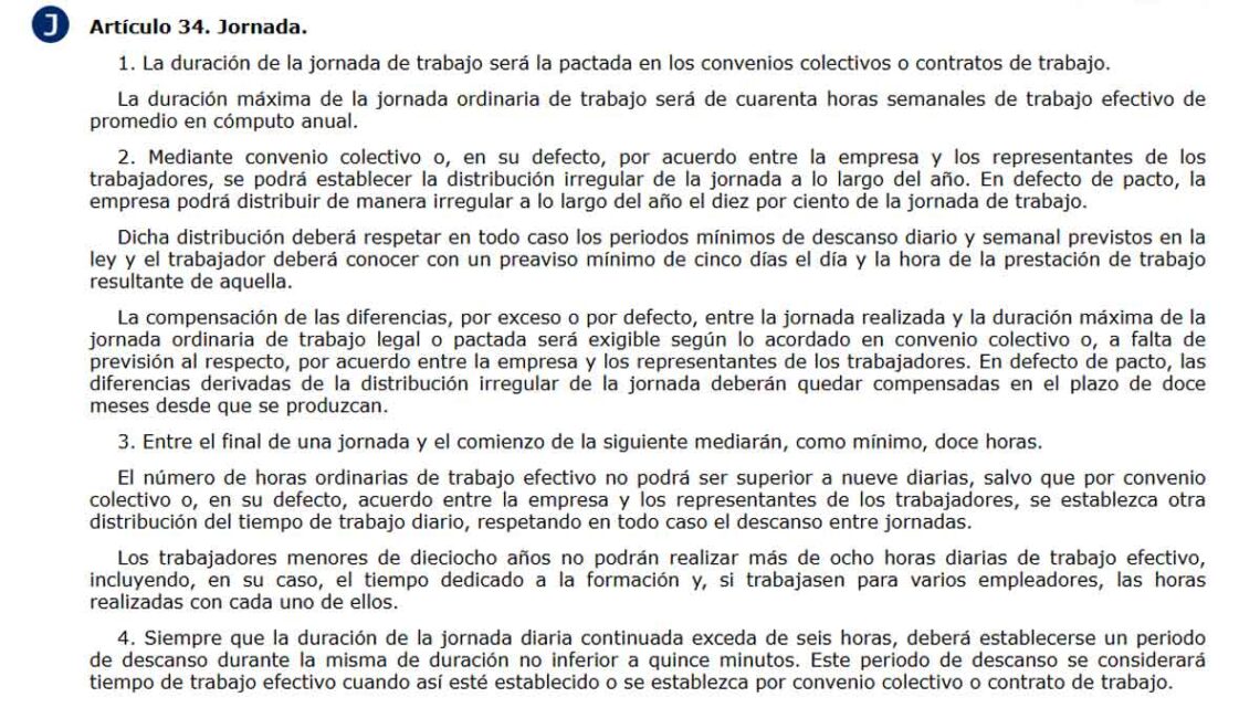 ¿Qué dice la ley de los descansos laborales?