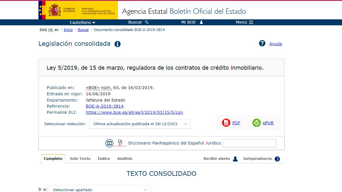 Devolución dinero de la hipoteca