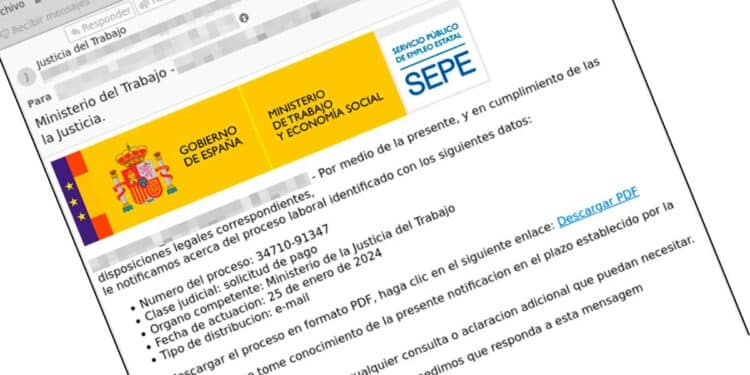 Fraude SEPE correo electrónico