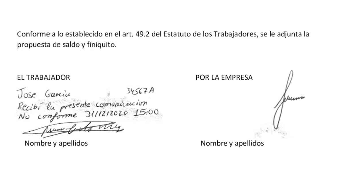 Finiquito finalizar relación laboral