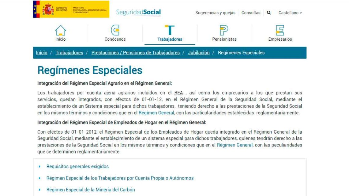 Pensión de jubilación de las empleadas del hogar