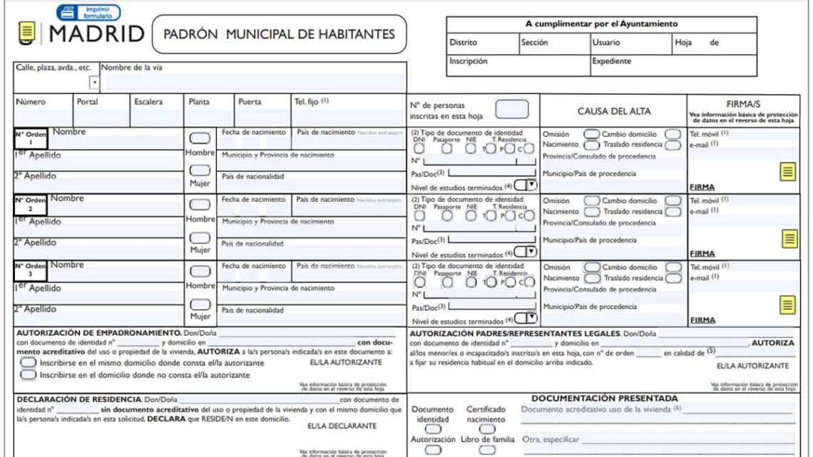 Padrón Municipal de Habitantes