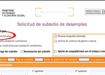 Solicitar subsidio mayores 52 años