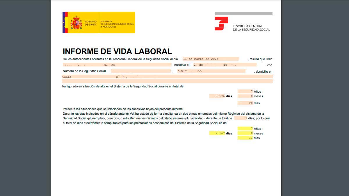 Solicitar vida laboral