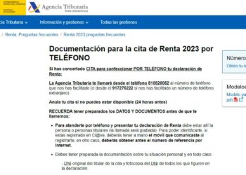 Cita previa para hacer la declaración de la renta por teléfono